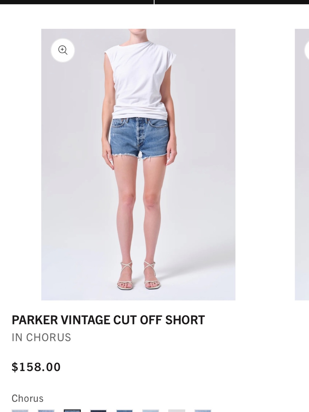 Parker Vintage Cut-Off Jean Shorts - Chorus Blue